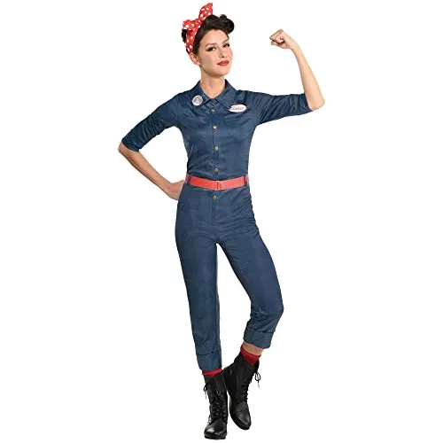 Disfraz De Rosie The Riveter Halloween Talla Adulto Peq...