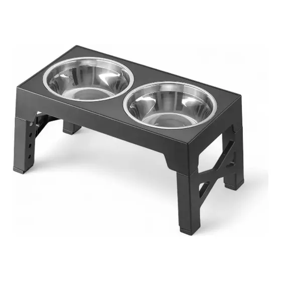 Portu Pets Comedero Elevado Mediano Doble Altura Ajustable