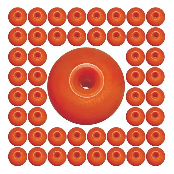 Boyas Plasticas Nauticas Para Red Pesca Piletas 90mm X 48un Color Naranja