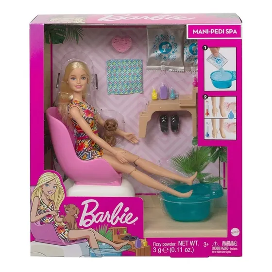 Muñeca Barbie Juego De Spa Y Salón De Belleza Ghn07 Mattel