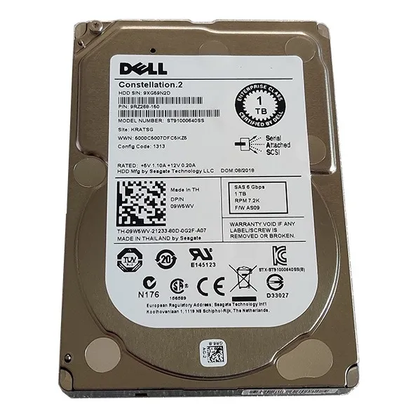 St91000640ss Sas 09w5wv De 2,5 Pulgadas, 7,2 K, 1 T, Para Se