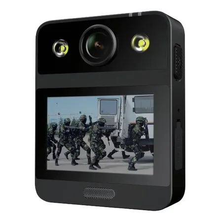 Cámara policial Sjcam A20 Bodycam 2.33 con pantalla táctil 4K Wifi, color negro