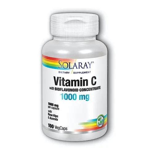 Vitamina C 1000mg Con Biaflonoid Solaray 100caps Veg Sabor Neutro