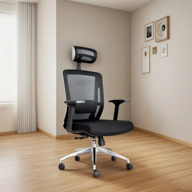 Silla De Oficina Bonno Ergonómica Presidente Delphi Color Negro Material del tapizado Tela