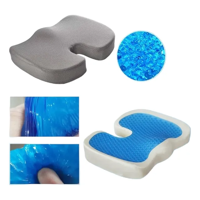 Cojin De Asiento De Espuma Viscoelastica Con Gel Azul