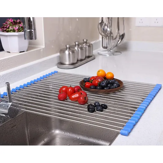 Ahyuan Escurridor Plato Enrollable Fregadero Acero Plegable