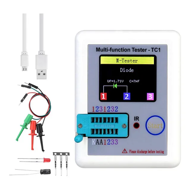 Detector Multifuncional De Testador De Transistor De Exibiçã