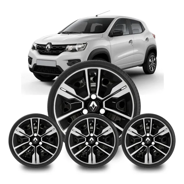 Jogo Calota Roda Aro 14 Kwid Outsider 2018 2019 2020 22 23