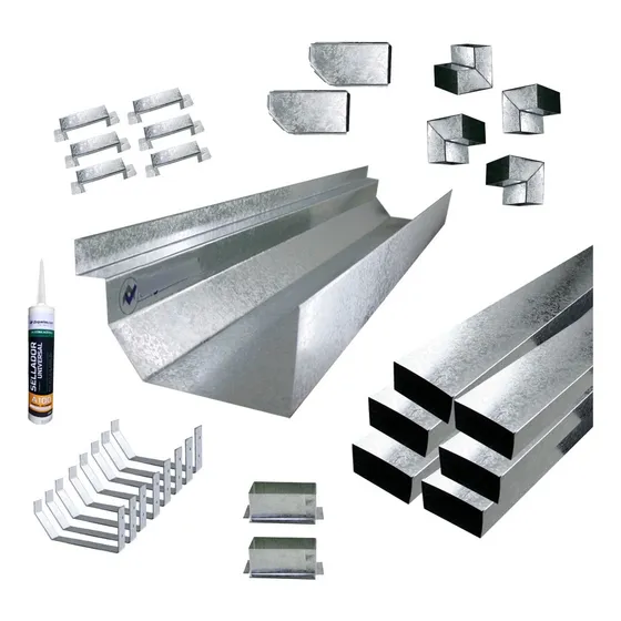 Zingueria Canaleta Americana Kit Para Armar 8 Mts Galv Techo