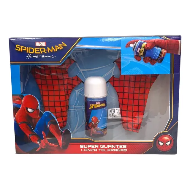 Guantes De Spiderman Lanza Telaraña Aerosol Serpentina