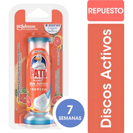 Pato Discos Adhesivos Para Inodoros Tropical Repuesto