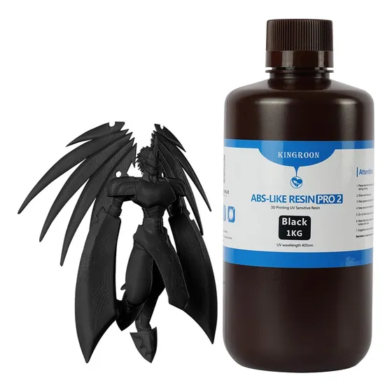 Kingroon 3d Resin Abs Pro2, 1 Kg, Similar Al Abs, Mayor Resi Color Negro