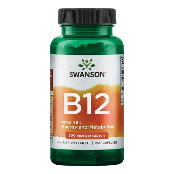 Suplemento Swanson De Vitamina B12 (cianocobalamina) 500 Mcg