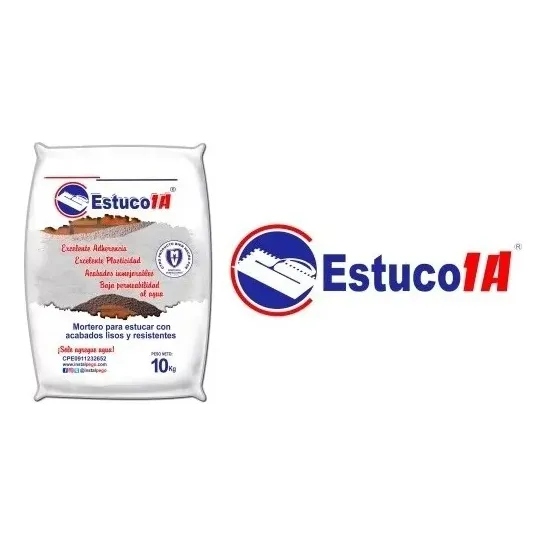 Estuco 1a Gris 10kg Mezcla Para Enlucir