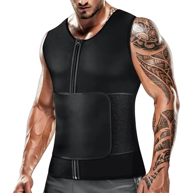 Camisa Faja Sauna Gym Compresión Neopreno Hombre