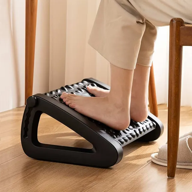Apoio De Pé Descanso Ergonômico Com Massageador Escritório