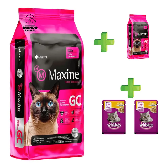 Maxine Gatos Castrados 7.5 Kg+ 0.5 Kg + Reaglo