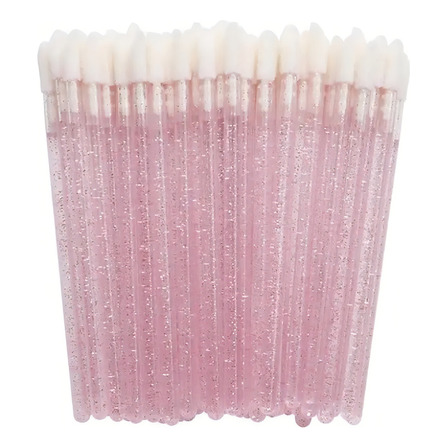 500 Pincel/aplicador Descartável De Batom Gloss Cor Rosa/gliter 500 Pincel/aplicador Descartável De Batom Gloss Cor Rosa/gliter