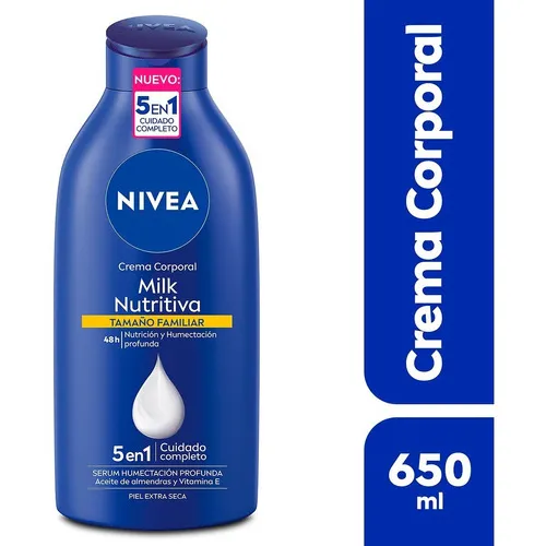 Crema corporal NIVEA Milk Nutritiva piel extra seca 650ml