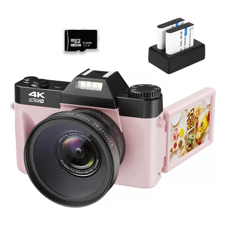 Cámara De Vlogging 4k Cámara Digital Youtube De 48 Mp...