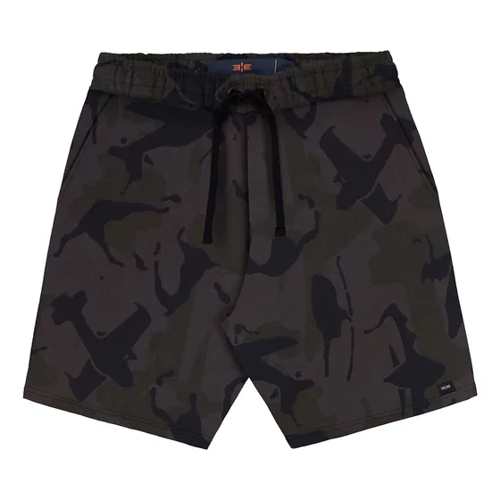 Bermuda Estampada Em Moletom Big E Tall
