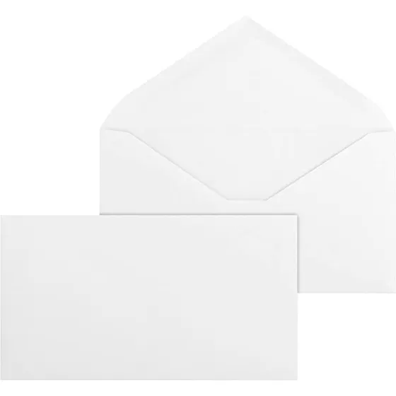 100 Pzs Sobre Para Cartas Correspondencia Blanco 24.1 X 10.5