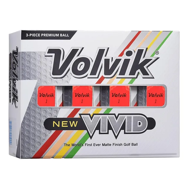 Nueva Pelota Golf Vividas: Rojo Mate Docena