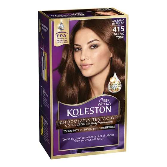Kit Tintura Perm- Tratamiento Hidratante 415 Impulso Castaño