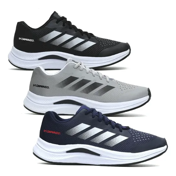 Kit 3 Pares Tênis Esportivo Masculino Academia Caminhada