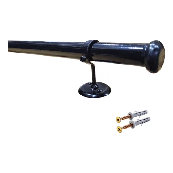 Kit Barral Para Cortina Metalico 2,20 Mt 22 Mm Soporte Techo