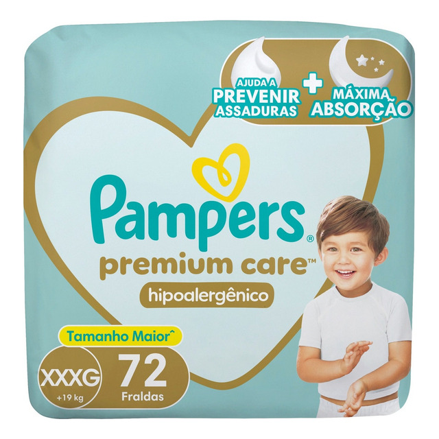 Fralda Pampers Premium Care Xxxg 72 Unidades Fralda Pampers Premium Care Xxxg 72 Unidades
