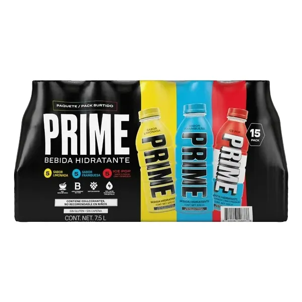 Bebida Hidratante Prime 15 Piezas 3 Sabores