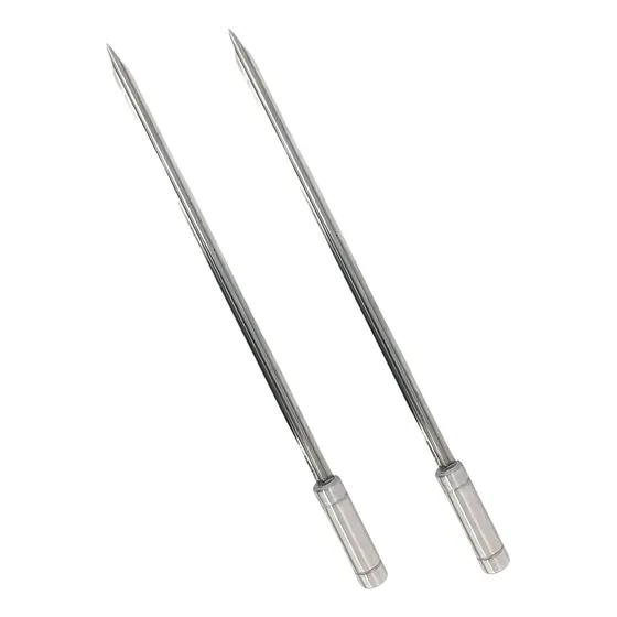 Espeto Churrasco Inox 50cm 2 Pcs Laurindo's Cabo Madeira Alumínio