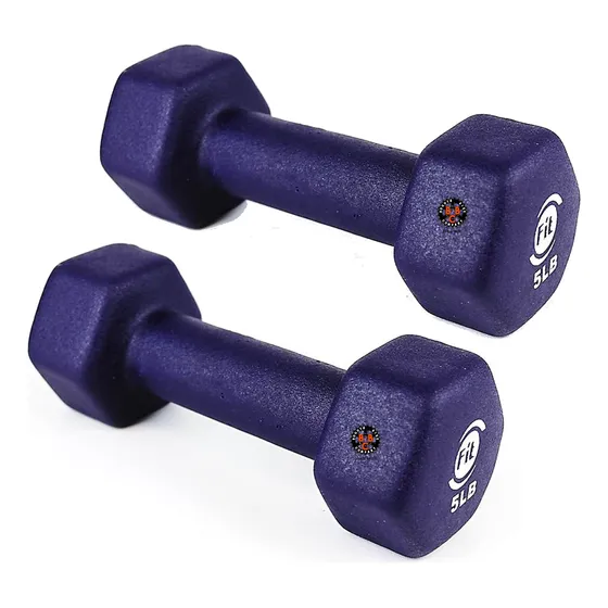 Set Mancuernas  X 2 Unidades C/u 5 Libras Encauchetada Pesa 