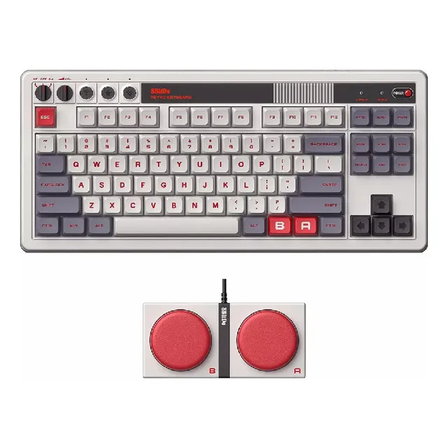 Teclado Mecánico Retro De 8 Bits Con Bluetooth 2.4gusb-c La