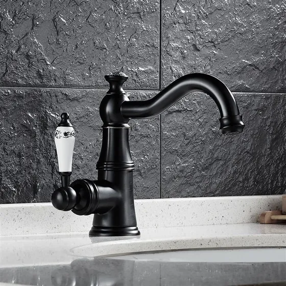 Grifo Mezclador Lavabo Omoons Baño Fregadero Laton Agua Grua