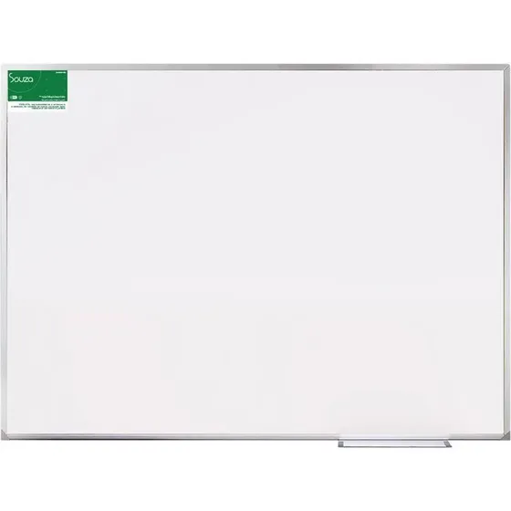 Quadro Branco Com Moldura De Alumínio Branco 90x60cm Souza