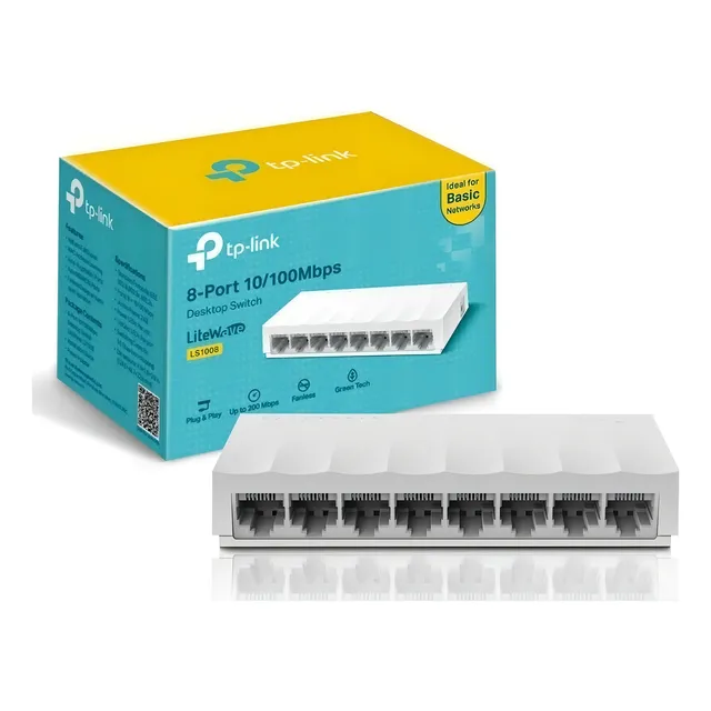 Switch de 8 puertos 10/100Mbps TP-Link LS1008 serie LiteWave