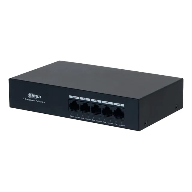 Switch Dahua Con 4 Puertos Gigabit Poe 1 Rj45 10/100/1000mbp