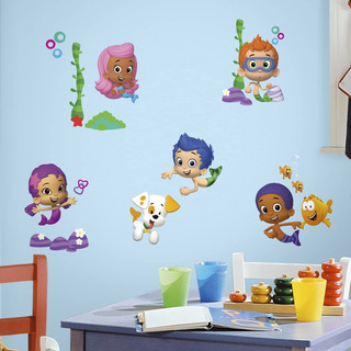 Vinilo Decorativo De Pared Bubble Guppies - Pack De 44u. Vinilo Decorativo De Pared Bubble Guppies - Pack De 44u.