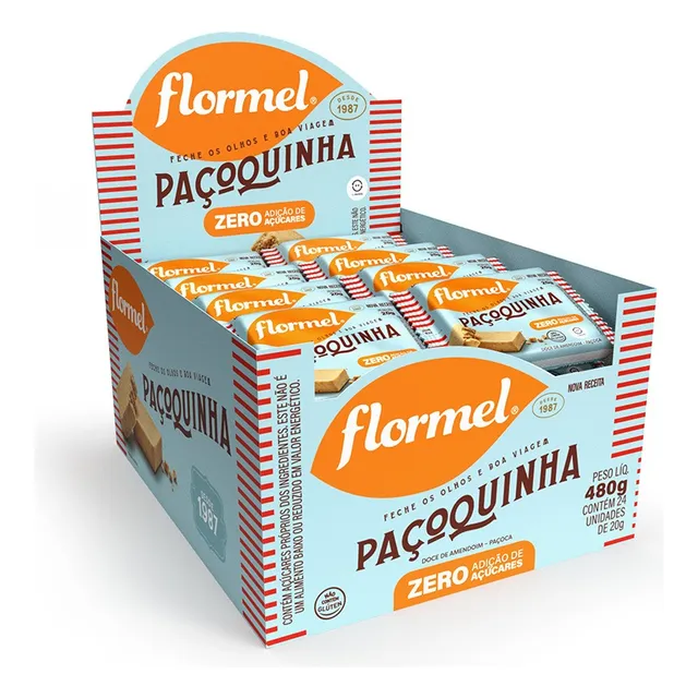 Paçoca Flormel Zero Açúcar 24 Und