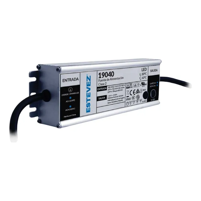 Fuente De Alimentación Para Lámpara Led Ip65 Negro