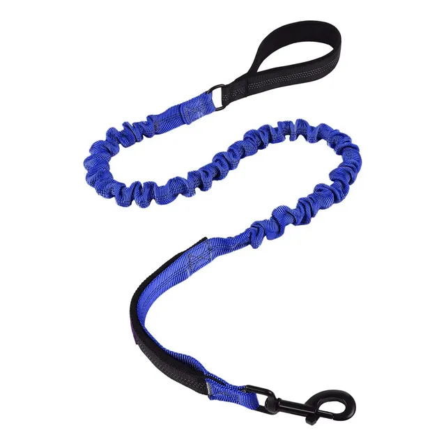 Correa Paseo Perro Elástico Doble Agarre Anti Tirones 180cm