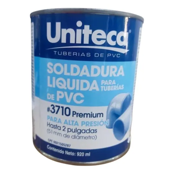 Pega Tuberia Pvc Soldad Liquida  Alta Presion Galon 1/4 Unit