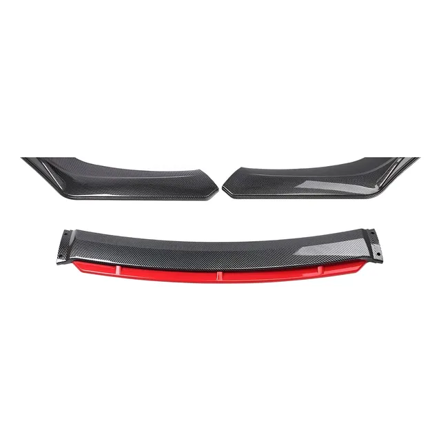 Lip Performance 4 Piezas Bumper Universal Carbono - Rojo