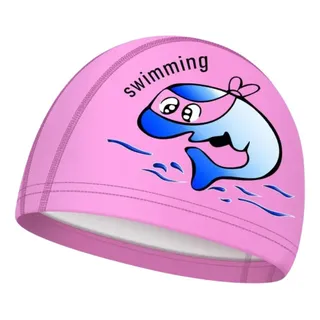 Hero Band Touca De Natação Infantil Profissional Impermeåvel Cor Rosa Golfinho Hero Band Touca De Natação Infantil Profissional Impermeåvel Cor Rosa Golfinho