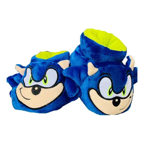Babuchas Térmica Pantuflas Tela Peluche Sonic Adultos