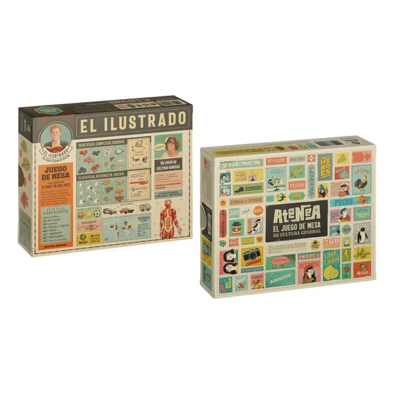 El Ilustrado + Atenea Combo Juego De Mesa Trivia Familiar
