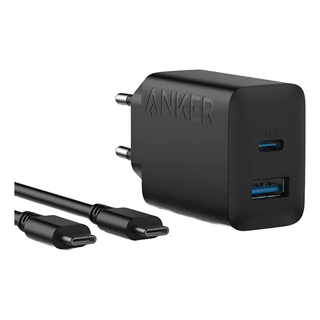 Anker Charger (20w, 2-port) With Usb-c Cable