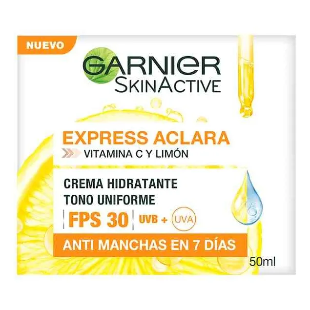 Crema Antimanchas Garnier Express Aclara Vitamina C 50 Ml Tipo de piel Todo tipo de piel